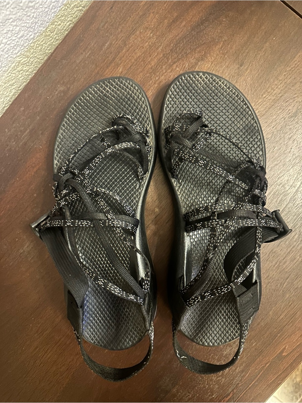 Black Triple Strap Chaco Sandals